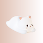 Color changing cat night light with touch control for kids