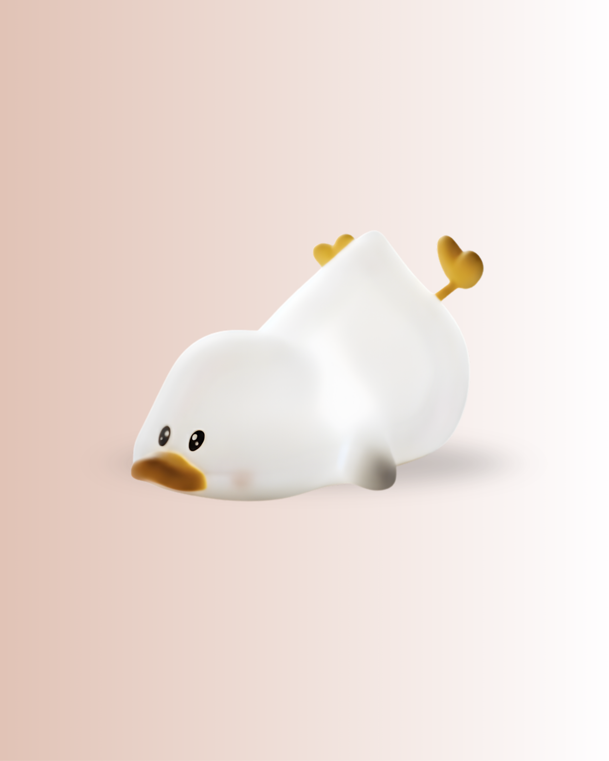 Duck night light used as nursery bedroom decor for baby and kids