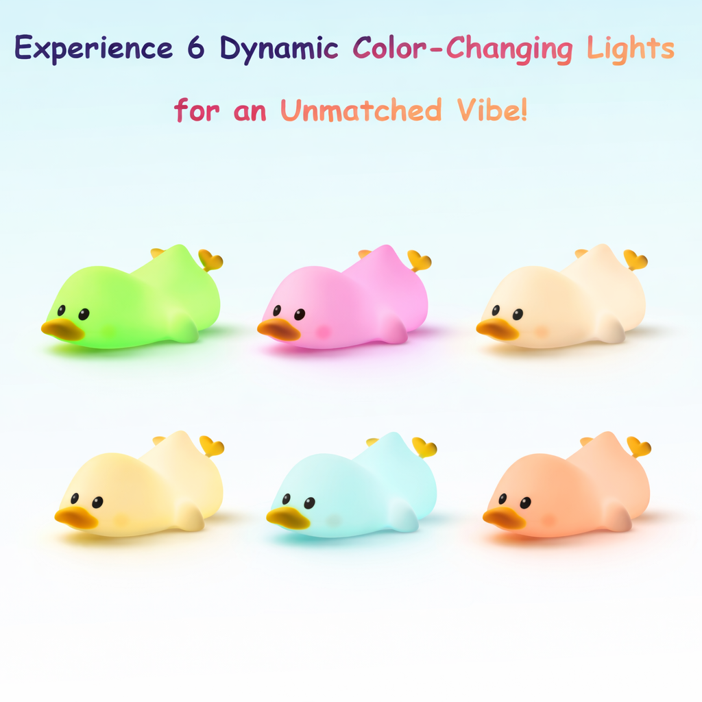 Portable rechargeable duck night light for toddler nighttime use